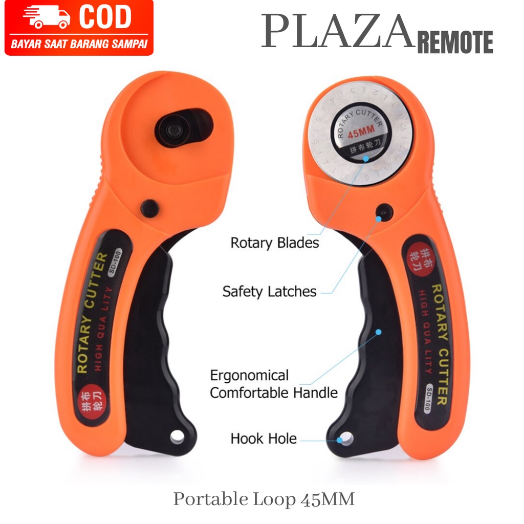 CUTTER 45 MM ALAT POTONG KAIN JAHIT KERTAS HIGH QUALITY