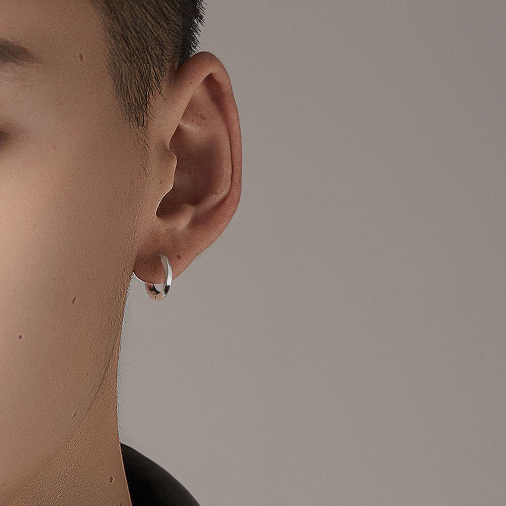 Mxbeauty Anting Punk Minimalis Hip Hop Keberuntungan Telinga Gesper Pria Perhiasan Telinga Hadiah Pesta Ear Studs