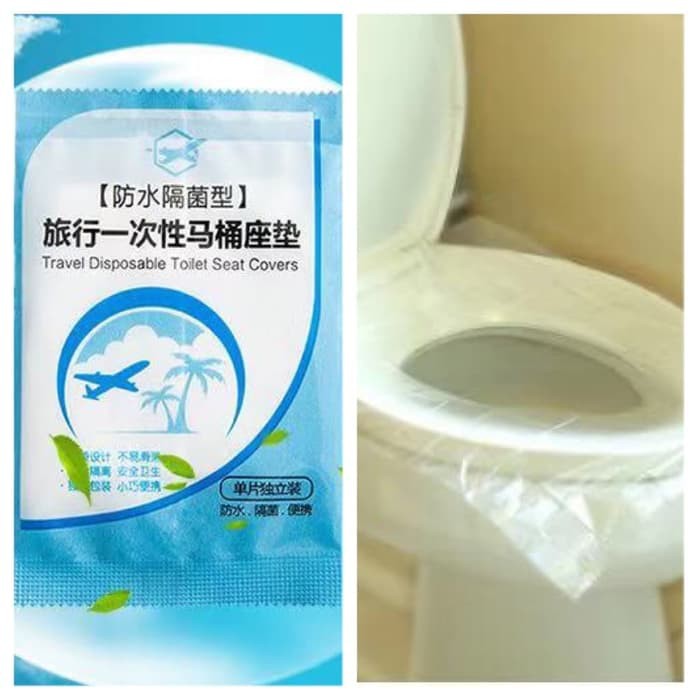 Tissue Alas Duduk Closet Toilet Seat Cover Tisu Tatak Wc Plastik 001 .