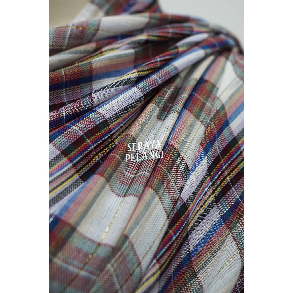 Pashmina Motif Kotak 04 | Metalik | Selendang | Scarf | Syal | Shawl | Pasmina Kashmir | Souvenir | Hadiah Ulang Tahun | Birthday Gift | Aksesoris Fashion Wanita Pria | Unisex | Import Quality | Grosir Murah