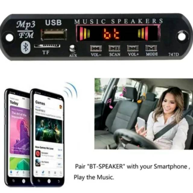 Kit mp3 blutut radio usb mp3 bluethoot