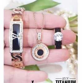 Titanium set perhiasan wanita i233