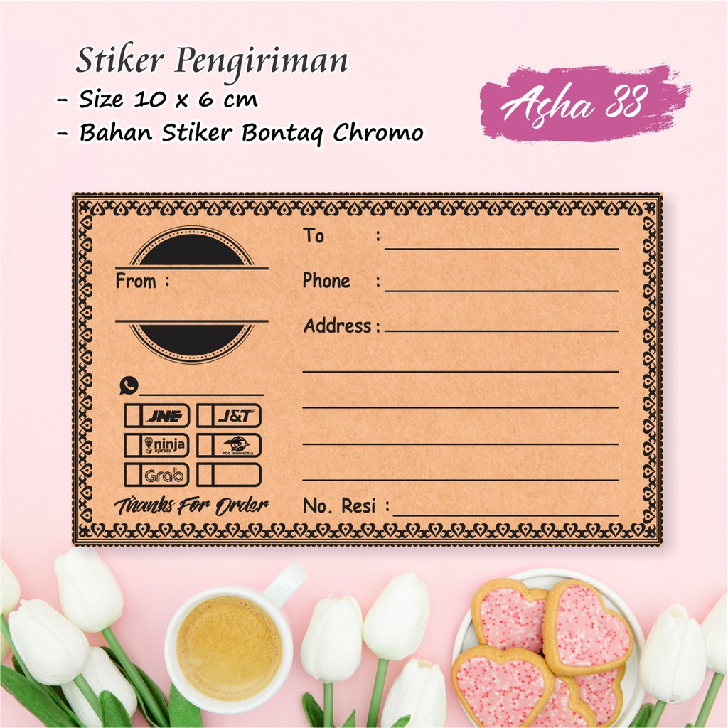 

STIKER LABEL PENGIRIMAN PAKET OLSHOP ASHA 33