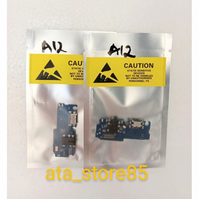 Papan Charger Samsung A12 PCB UI+Mic Connector Charger Board Konektor Cas Flexible Flexibel Carger Original