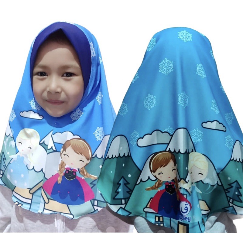 hijab instant motif baby frozen