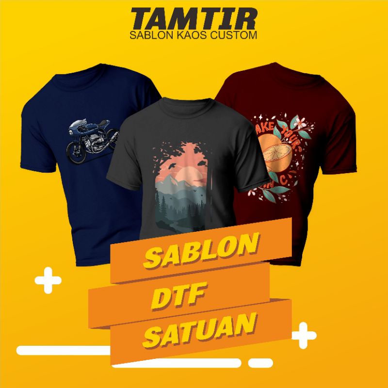 Jual Sablon Kaos Satuan Sablon Dtf Satuan Tamtir Sablon Kaos Custom Indonesiashopee Indonesia 3193