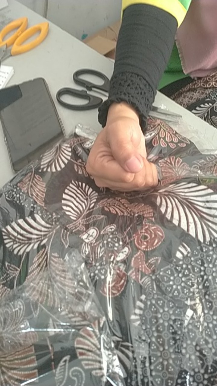 Tey-17 Batik Wanita Asj Sa Hrb026 Kenongo Kemeja Tosca Pendek