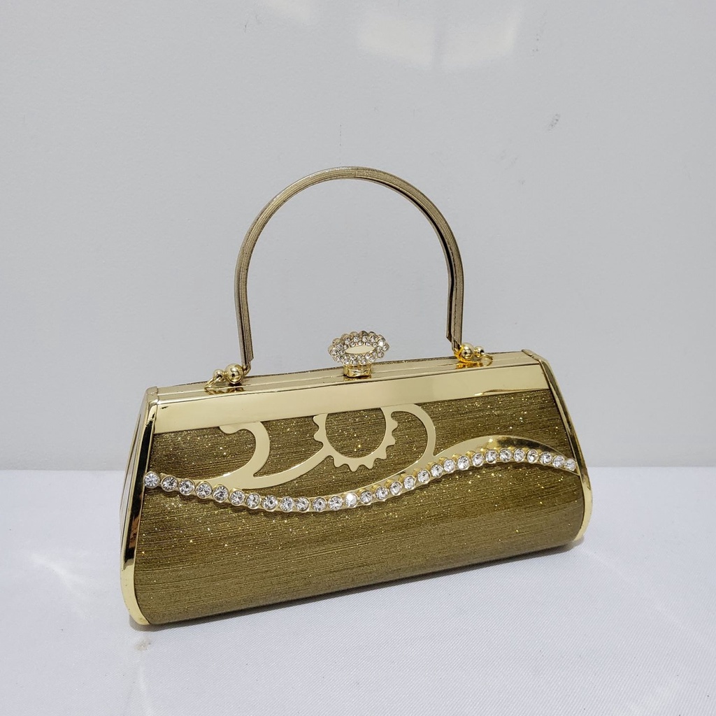 Clutch Pesta Farnell Permata Berlian Tas Kondangan Wanita Import Mewah Diamond  2782