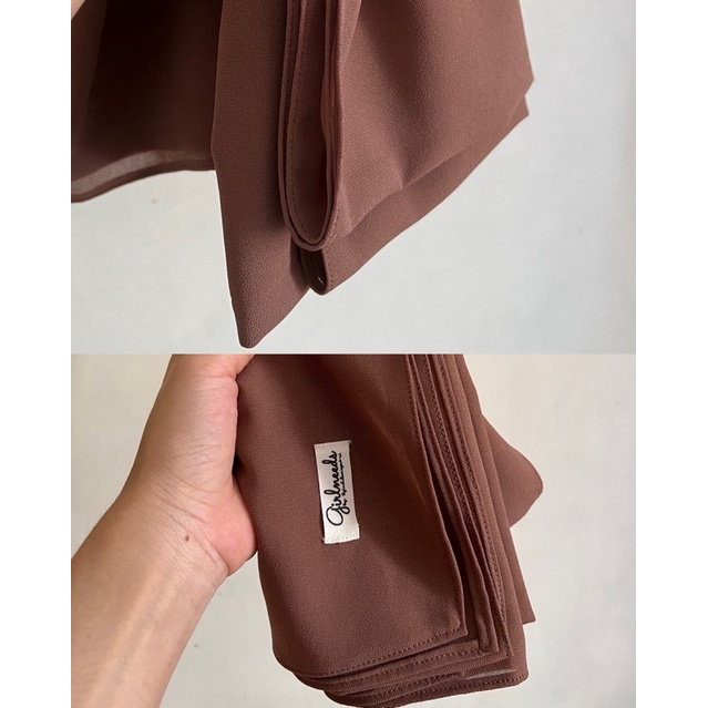 ARUMI / PASHMINA MALAY (BISA SYAR'I UKURAN BARU -+200x75)-Choco