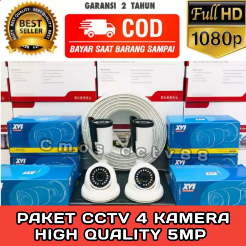 Promo murah PAKET CCTV 8 CHANNEL 8 CAMERA FULL AHD 5MP 1080P SONY KOMPLIT SIAP PASANG