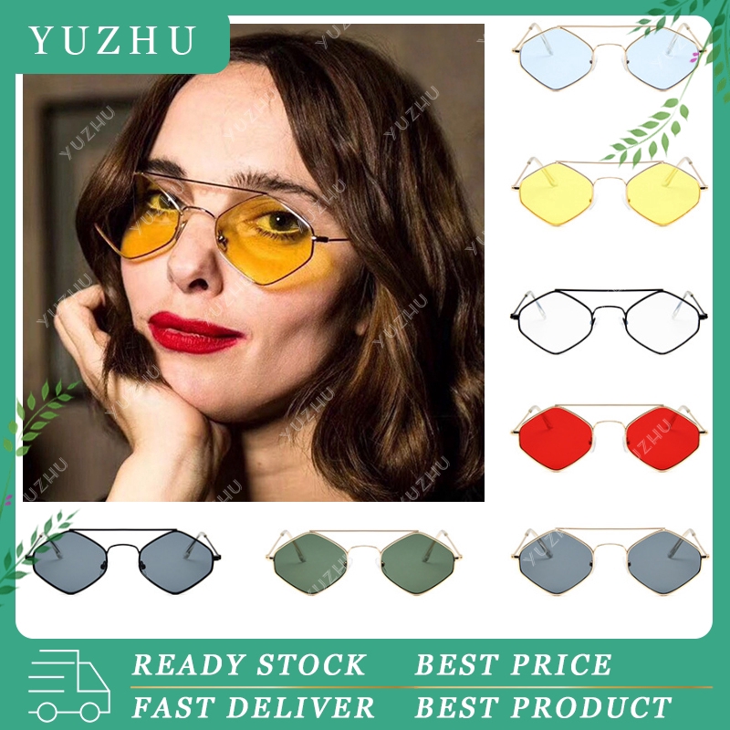 (YUZHU) Bayar Di Tempat Kacamata Sunglasses Wanita  Anti UV  Candy Color Kacamata Hitam