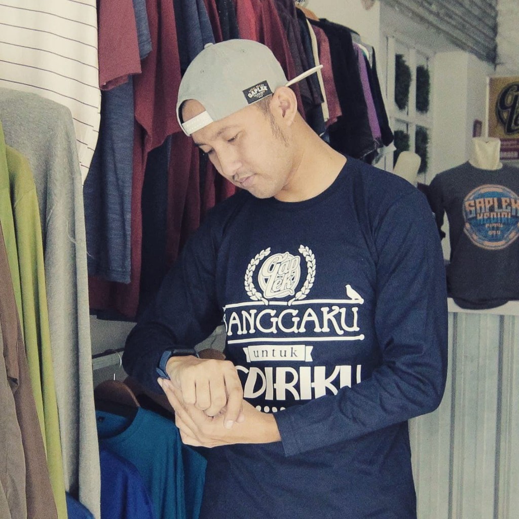 kaos lengan panjang gaplek/kaos kediri/kaos polos/