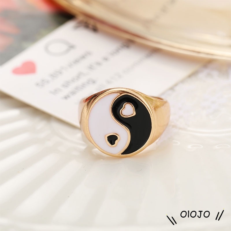 Cincin Jantung Tai Chi Untuk Aksesoris Perhiasan Fashion Wanita - Ol