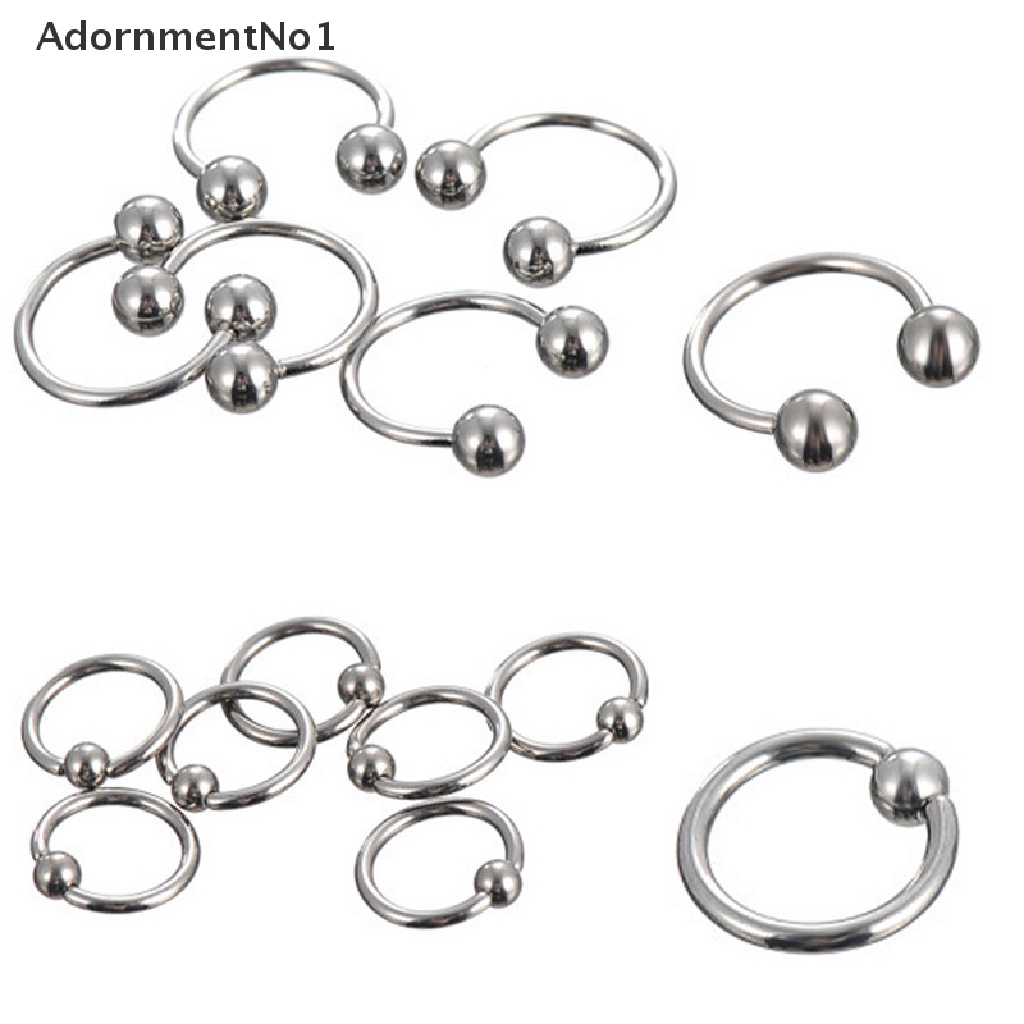 (AdornmentNo1) 60 / 85PCS Anting Tindik Lidah / Alis / Hidung / Perut Bahan Stainless Steel Untuk Wanita