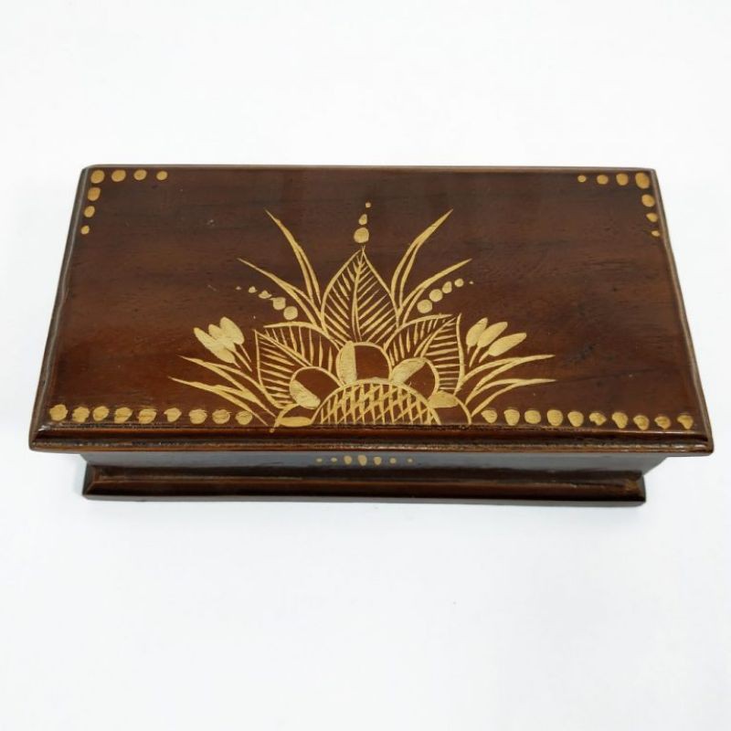 Kotak Box Penyimpanan Mori Cukit Kayu Jati Asli