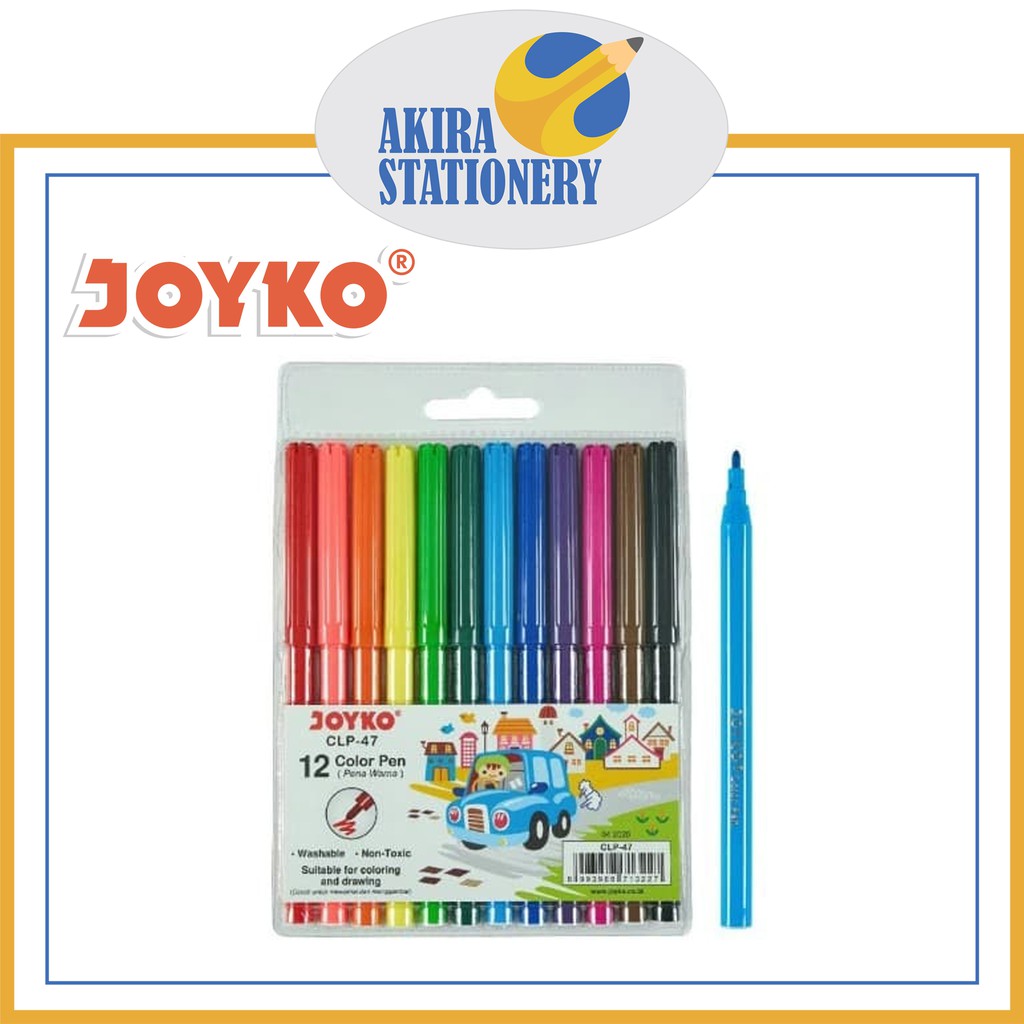 

Color Brush Pen JOYKO CLP 47/ Pena Kuas Warna JOYKO CLP-47 12W Murah / Spidol SET ( 12 WARNA )