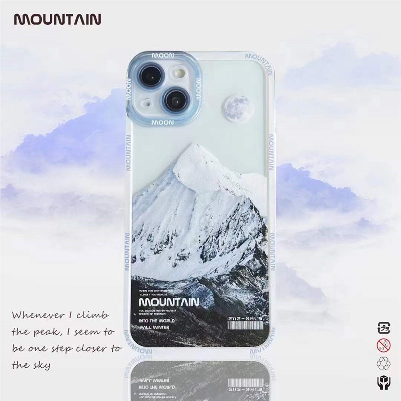 Soft Case Silikon Motif Gunung Salju Untuk Iphone 11 12 Pro Max 7 Plus 8 Plus Xr Xs Max Se 2020x8plus 11 Pro Max