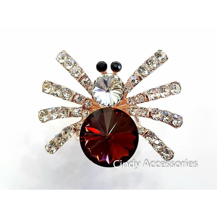Ring Cincin Jilbab Hijab Swarovski Spider
