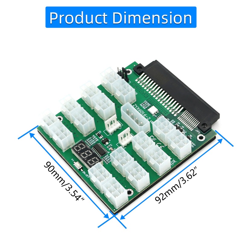 Btsg Server PSU Power Supply Breakout Board Adapter 2000W 16port ATX 6pin Untuk Dell