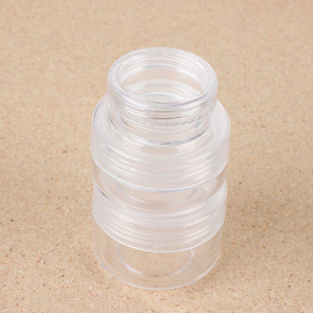 Solighter 10pcs Sample Canisters Kosong Transparan Pot Botol Plastik Wadah Makeup