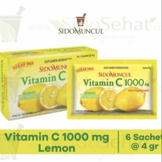 Sidomuncul Vitamin C 1000mg Minuman Serbuk Harga Per Box Isi 6sachet Shopee Indonesia