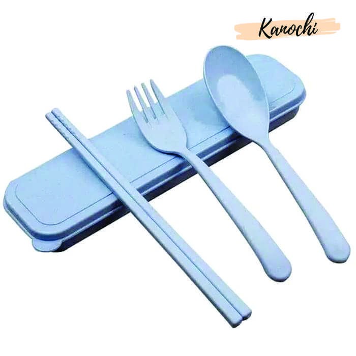 SET SENDOK GARPU SUMPIT MAKAN LENGKAP WHEAT STRAW