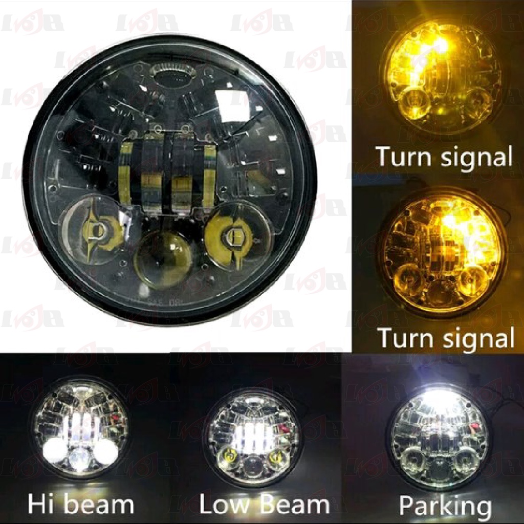 HeadLamp Led Daymaker 7 inci Lampu Sorot Tembak Rubicon Jeep Harley Wrangler