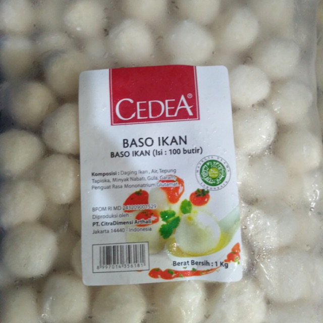 

Cedea baso ikan tr100 tr45 1kg