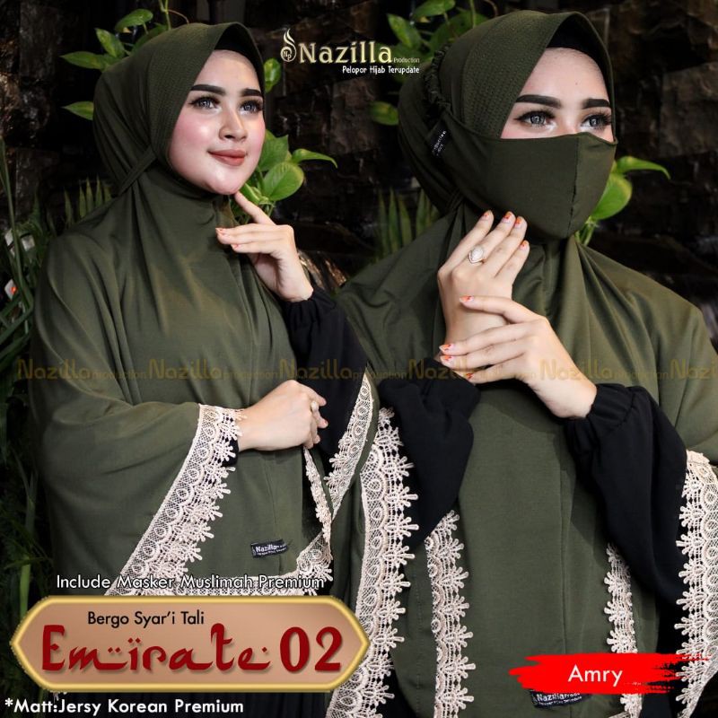 ORIGINAL NAZILLA, BERGO SYAR'I EMIRATE 02 Free masker