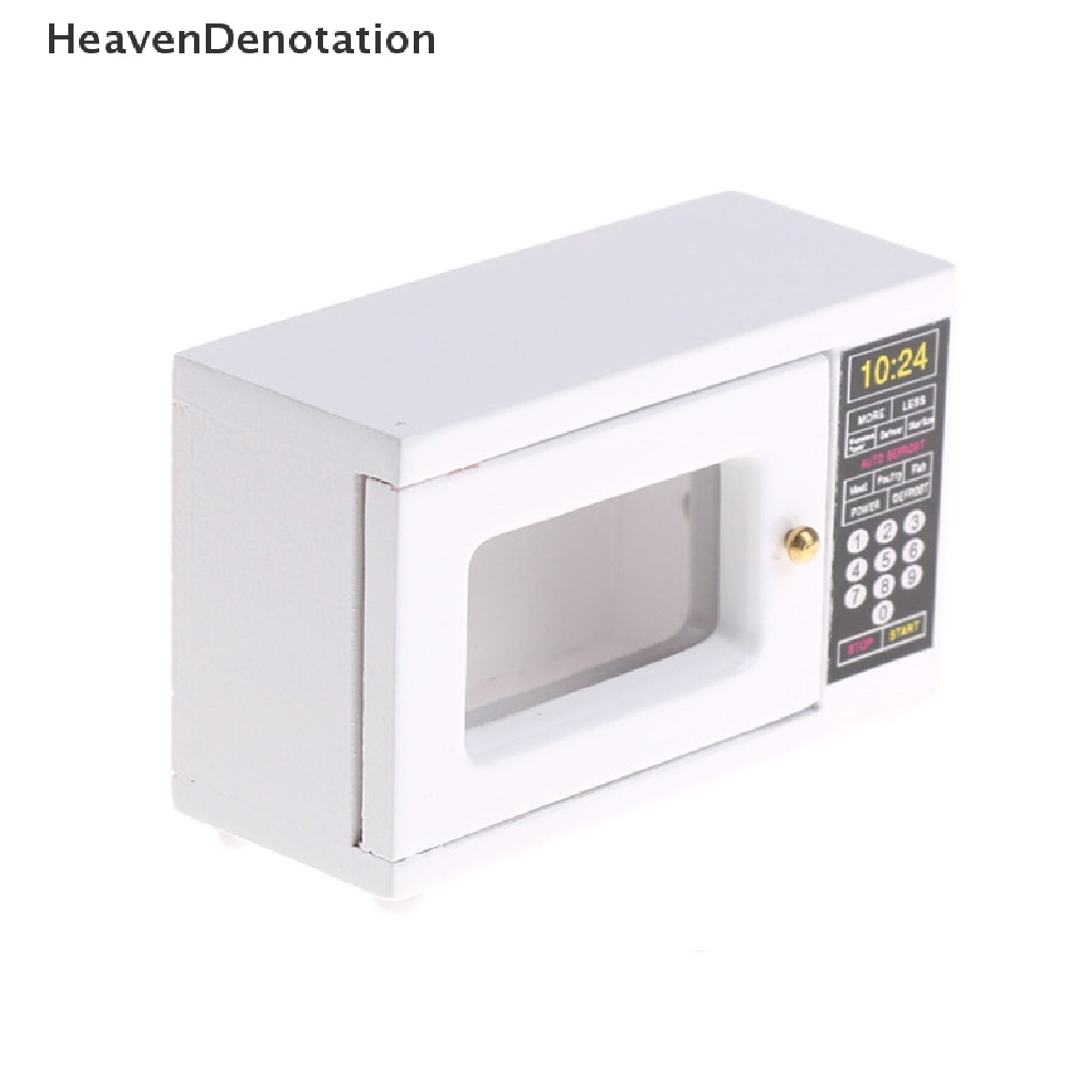[HeavenDenotation] Dollhouse Miniature Furniture Kitchen Accessory Wood Microwave Oven 1:12