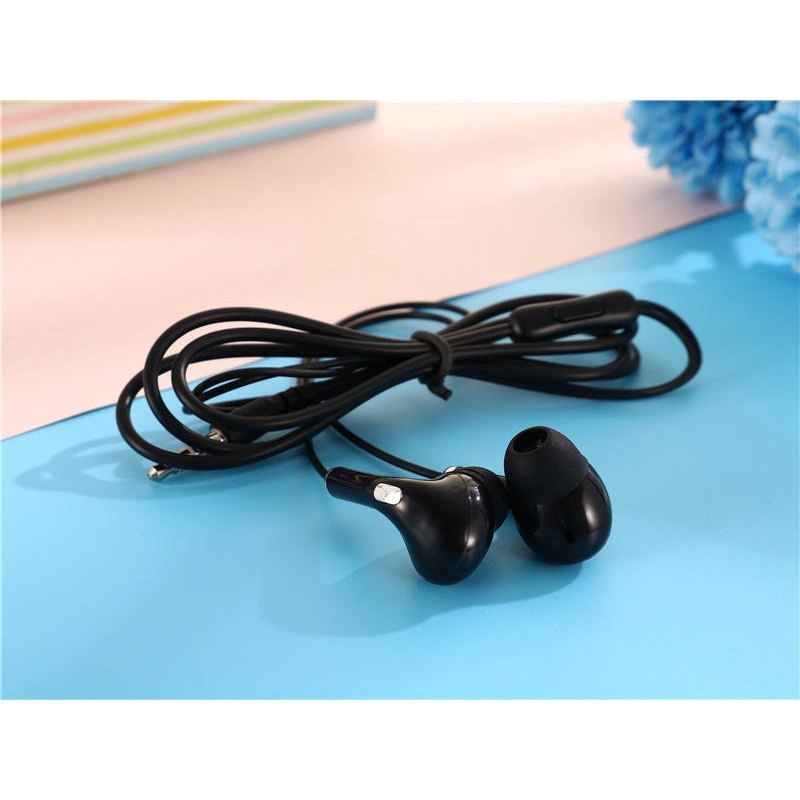 earphone M16 macaron stereo bass music telfon headset mic