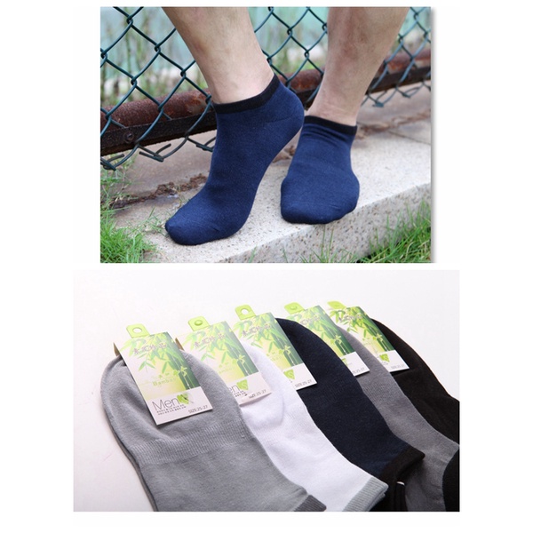 Kaus Kaki Pria Bambu Kesehatan Serat Bamboo Kaos Kaki Pendek Socks Unisex Kaus Kaki Casual Socks W07