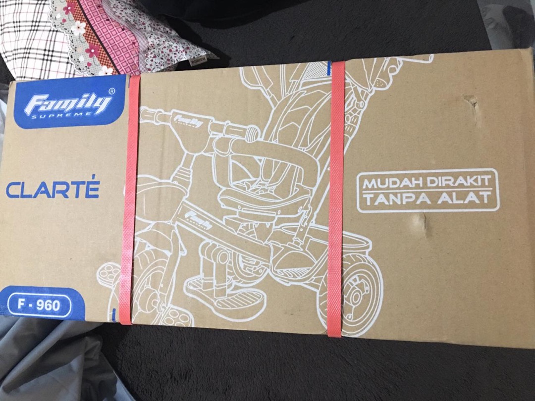  Clarte  Stroller Sepeda  Roda Tiga Family  F 960  Merah 