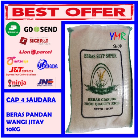 Beras Pandan Wangi Jitay Patahan Asli Cianjur Cap 4 Saudara 10kg 10 Kg Khusus Sameday