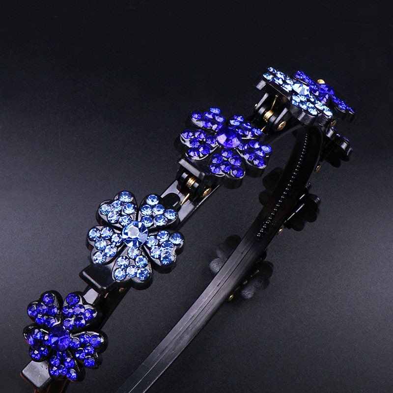 [ACKER] Rhinestone Ikat Kepala Mutiara Bangs Braided Hair Band Untuk Wanita