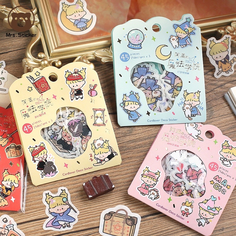 

Washimoshi Sticker Aesthetic Cute Witch Girl Design