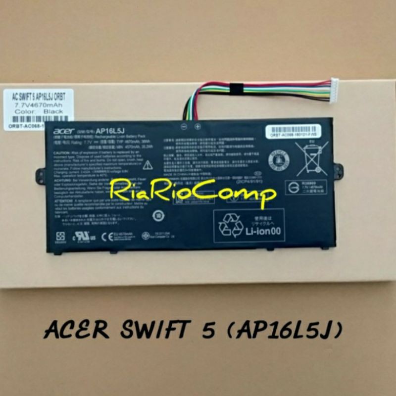 Battery baterai Acer Swift 5 AP16L5J Original