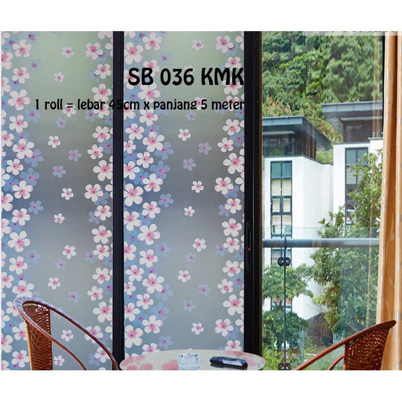 [GD] WALLSTIKER KACA UK 45CM X 5 METER SB 036 MOTIF BUNGA PUTIH BIRU STICKER SETIKER WALLPAPER PINTU JENDELA KACA BUAT KAMAR MANDI DEKORASI DECOR DEKOR RUMAH WALPAPER SANBLAST WELPEPER SANBLAS SUNBLAST SUNBLAS LEMARI