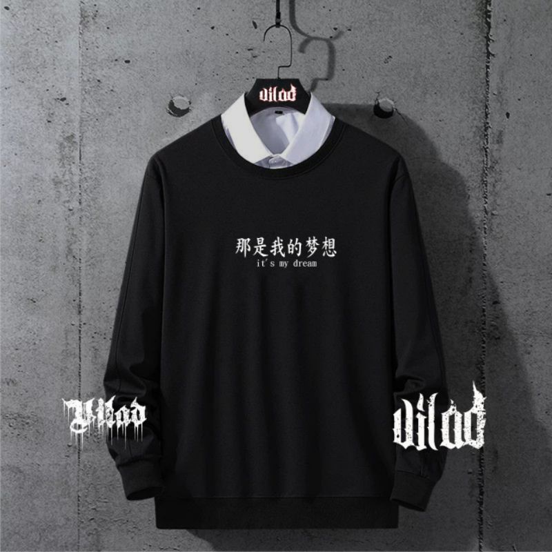 Vilad.co crewneck tulisan japan pria wanita