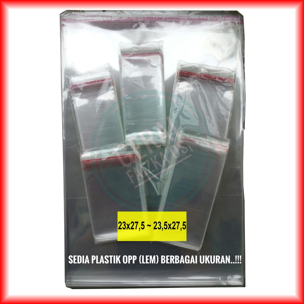 PLASTIK OPP SINGLE SEAL 23X27,5~23,5X27,5 | 33 MICRON