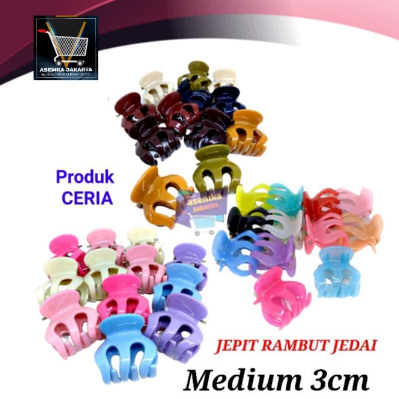 jedai Rambut medium 3cm produk cerita grosir 12 pcs