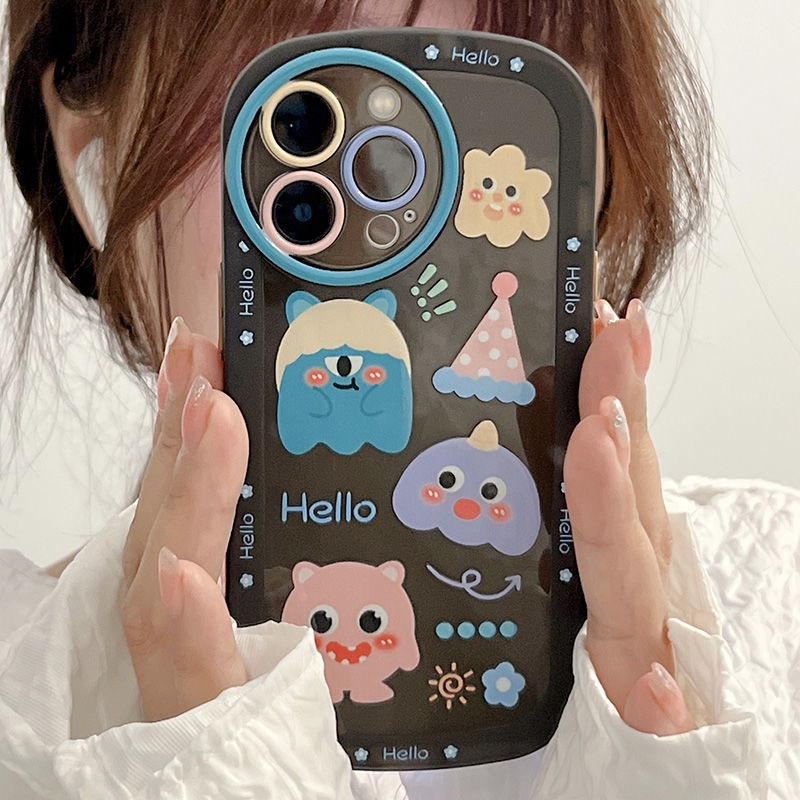 Colorful little monster phone case for iPhone 12 13 11 Pro Max X Xs Max Xr gcdd