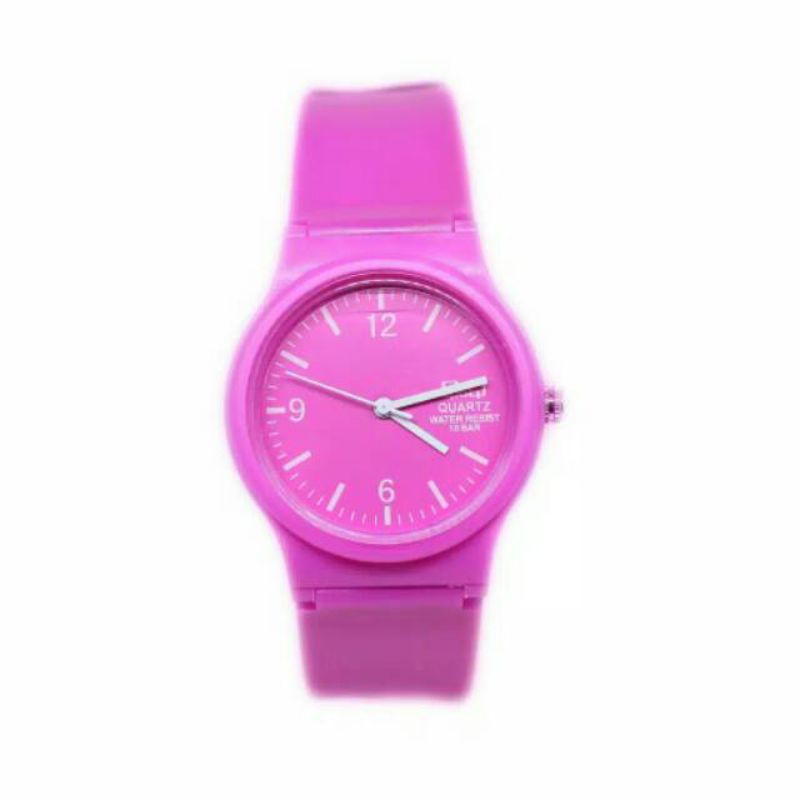 (Grosir)Jam Tangan Wanita QQ Jelly Strap Rubber(Terima Cod)