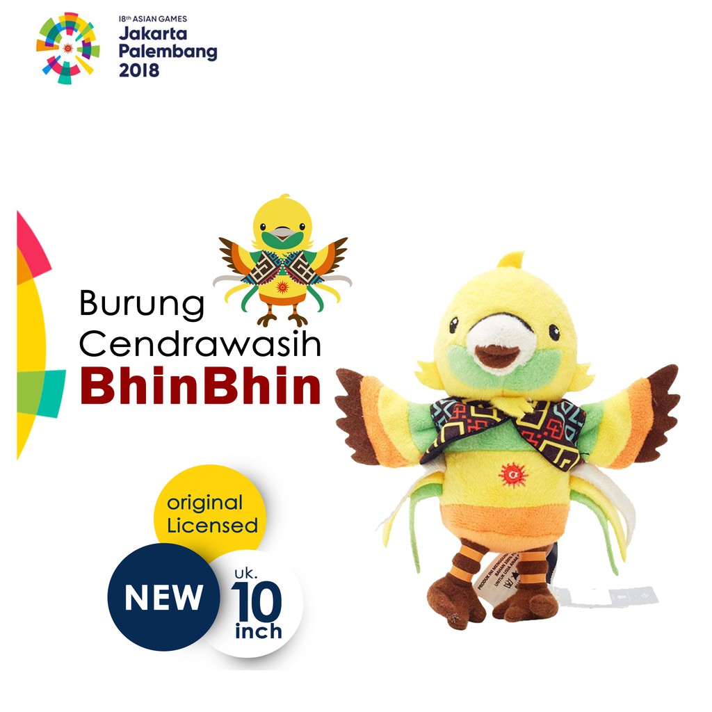 Boneka Maskot Asian Games 2018 BhinBhin 10 Inch Original NEW Shopee Indonesia