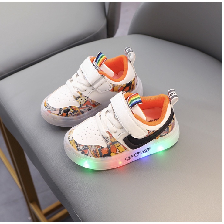 babyfit sepatu lampu led anak REAL JON AIR sneakers import gs-0602r