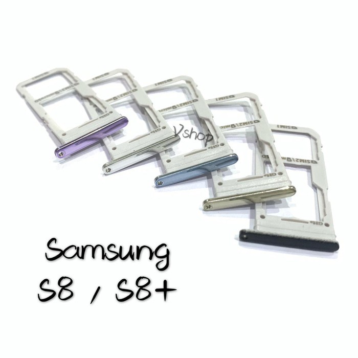 Simtray Sim Tray Tempat Dudukan Slot Sim Card Simcard Samsung S8 G950 - S8 PLUS G955 DUAL SIM