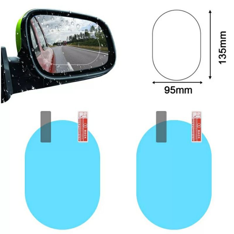 Kaca Film Spoon Mobil Anti Fog Air waterproof Kaca Mobil Anti Embun Uk.145×100mm