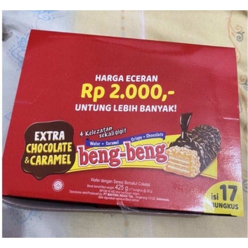 

Beng-beng wafer caramel crispy chocolate 1 box / beng beng 1 dus