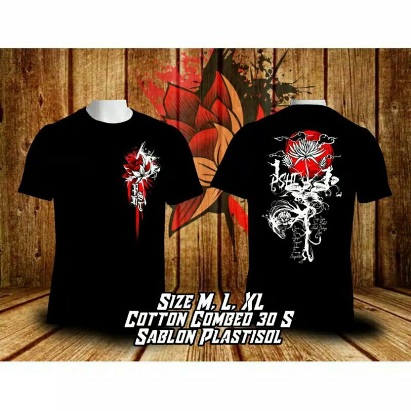 Kaos Distro PSHT Terbaru New Design | Kaos Sablon PSHT Nuansa Jepang