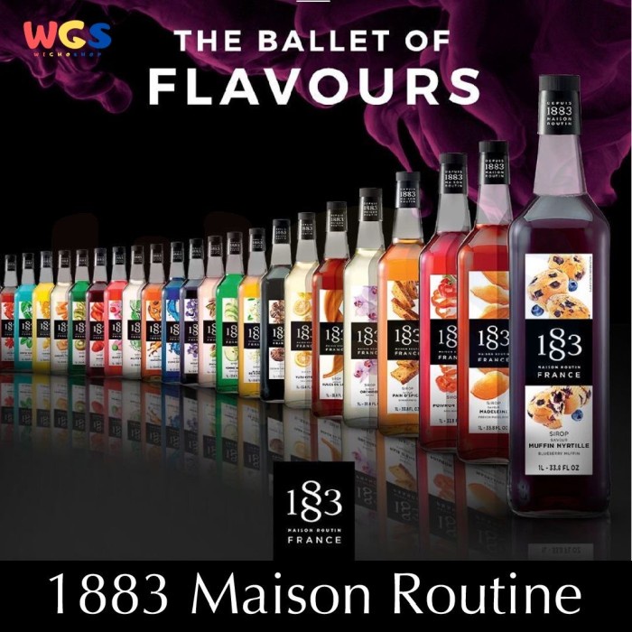 Syrup 1883 Maison Routine Fruit Classic Flavored 33.8 fl oz 1ltr